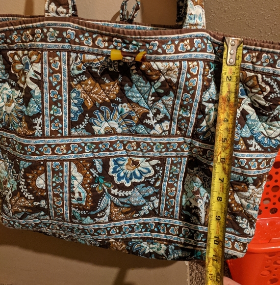 Vera Bradley Retired Java Blue Patterned Tote - Picture 5 of 7